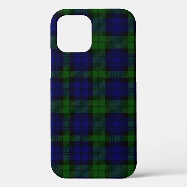 Funda De Case-Mate Para iPhone Black Watch Tartan Blue Green Plage (Reverso )