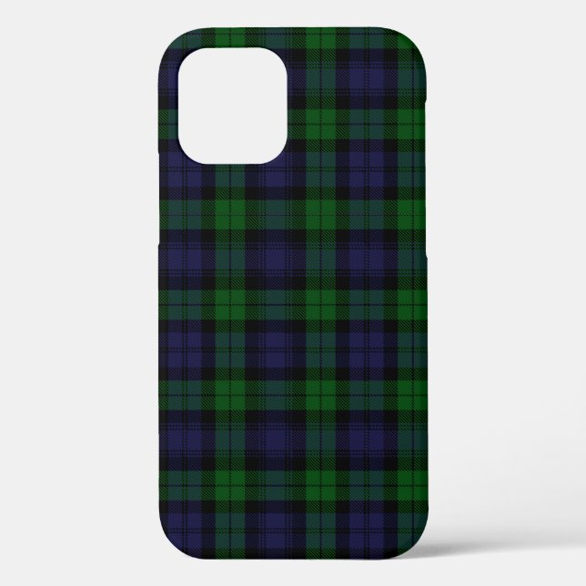 Funda De Case-Mate Para iPhone Black Watch Tartán Placa (Reverso )