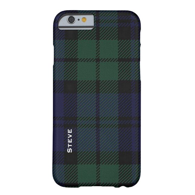 Funda De Case-Mate Para iPhone Black Watch Tartan Plaid (Reverso)