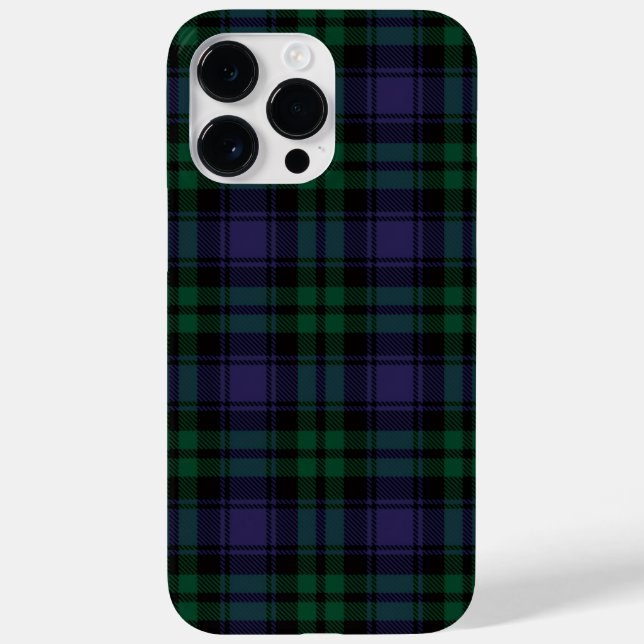 Funda De Case-Mate Para iPhone Black Watch Tartan, Plaid (Reverso)