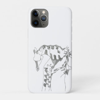 Funda Para iPhone 11 Pro Black & white abstract stick  tapestries wood wall