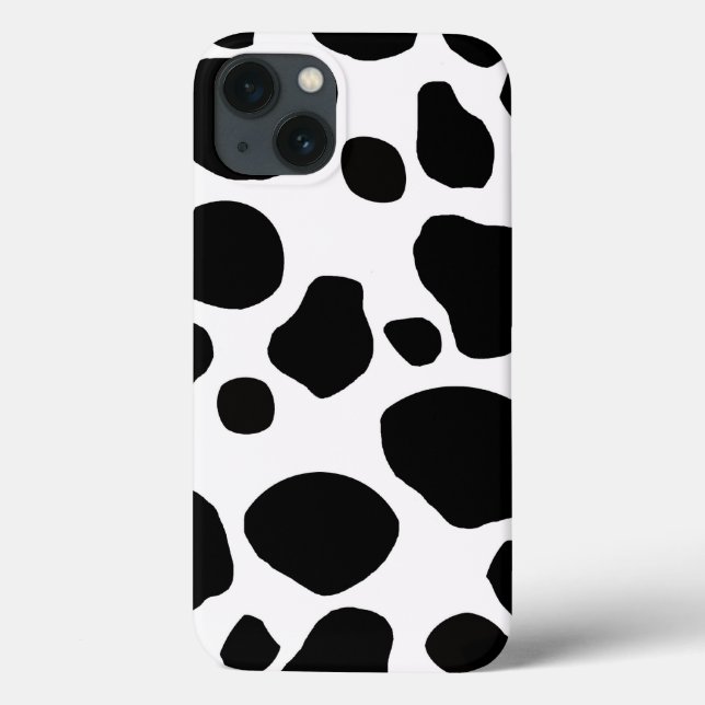 Funda De Case-Mate Para iPhone Black White Cow Spots (Reverso)