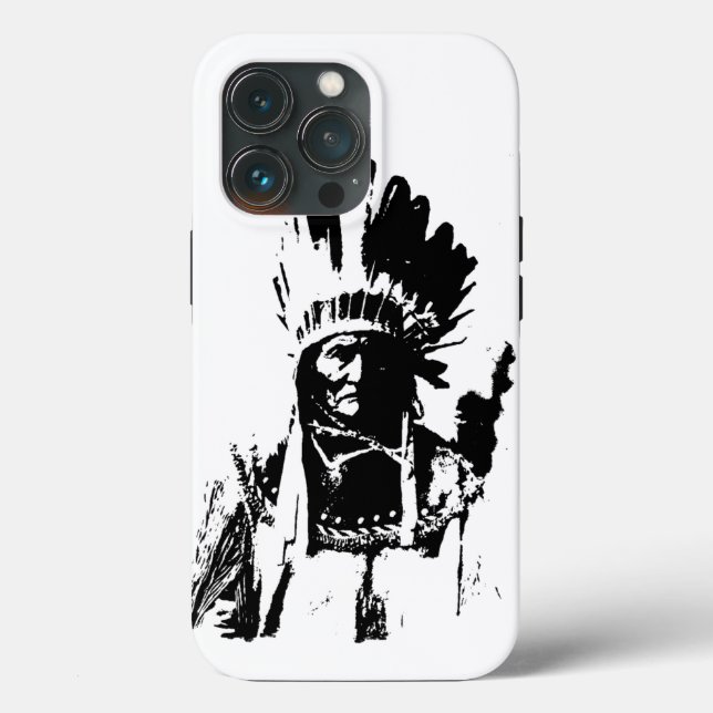 Funda De Case-Mate Para iPhone Black & White Geronimo (Reverso )