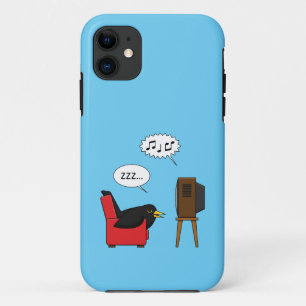 Funda Para iPhone 11 Blackbird durmiendo frente al cómic de la TV