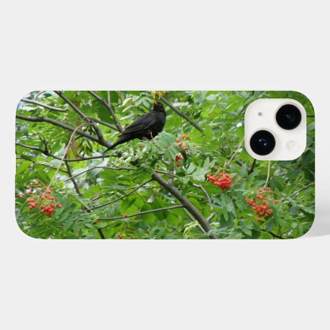 Funda De Case-Mate Para iPhone Blackbird y Berries (Reverso  (Horizontal))