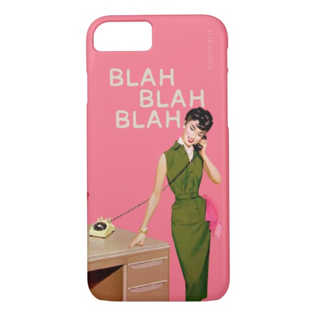 Funda De Case-Mate Para iPhone Blah Blah Blah (Reverso)