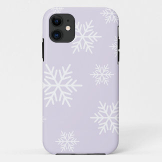 Funda Para iPhone 11 Blancas y elegantes copos de nieve nórdicos sobre 