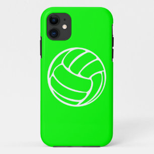 Funda Para iPhone 11 blanco del voleibol del iPhone 5 en verde