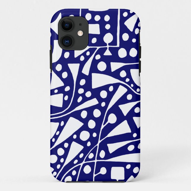 Funda De Case-Mate Para iPhone Blanco en la Marina Profunda de 12012 (Reverso)