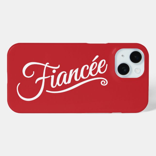 Funda De Case-Mate Para iPhone Blanco fianceado sobre rojo (Reverso (Horizontal) )