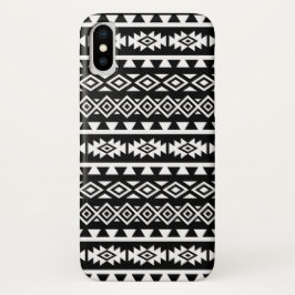 Funda Para iPhone X Blanco grande estilizado azteca del modelo II en