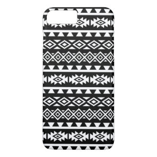 Funda Para iPhone 8 Plus/7 Plus Blanco grande estilizado azteca del modelo II en