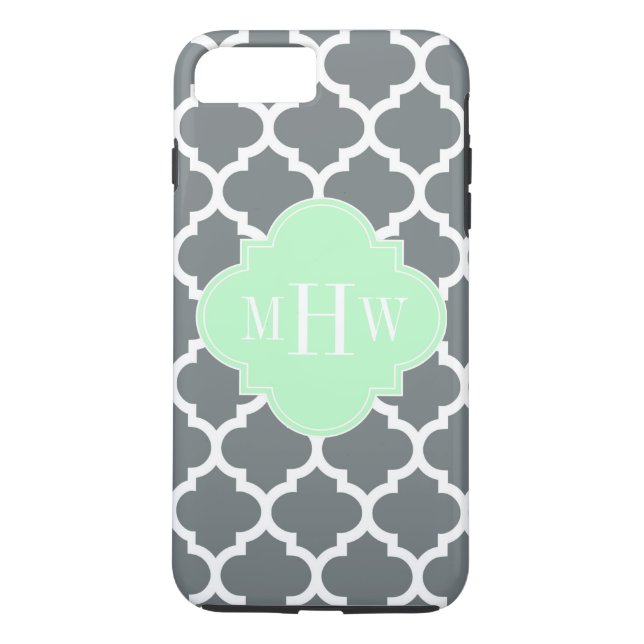 Funda De Case-Mate Para iPhone Blanco-gris carbón carbón vegetal Marruecos #5 Min (Reverso)