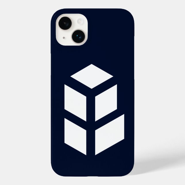 Funda De Case-Mate Para iPhone Blanco negro cubo elegante (Reverso )