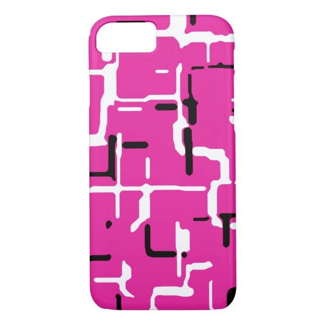 Funda De Case-Mate Para iPhone Blanco negro morado magenta (Reverso)