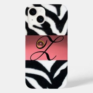TITLE_SEO2 BLANCO NEGRO ZEBRA FUR PINK GEM MONOGRAM,