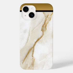 Funda Para iPhone 14 De Case-Mate Blanco Oro Tan Marble Patrón iPhone / Android