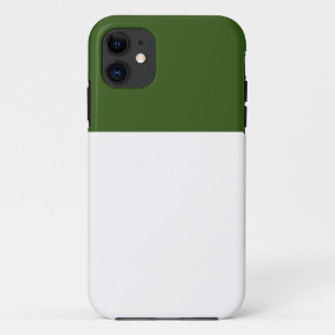 Funda Para iPhone 11 Blanco Profesional Moderno Bloque de Color Verde B
