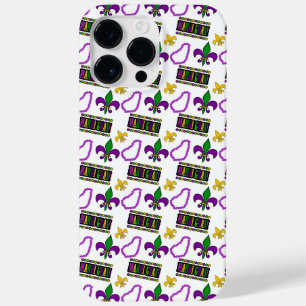 FUNDA PARA iPhone 14 PRO MAX DE Case-Mate BLANCO PURPLE VERDE AMARILLO MARDI GRAS BEADS