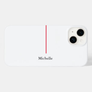 Funda Para iPhone 14 De Case-Mate Blanco Rojo Minimalista elegante profesional
