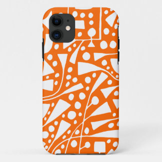 Funda Para iPhone 11 Blanco sobre Naranja de 12012