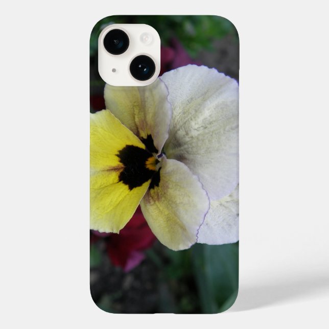 Funda De Case-Mate Para iPhone Blanco y amarillo pardo (Reverso )