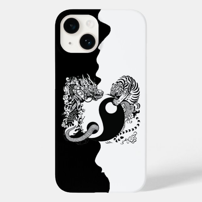 Funda De Case-Mate Para iPhone Blanco y Negro (Reverso )