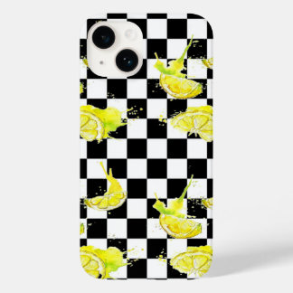 Funda Para iPhone 14 De Case-Mate Blanco y Negro con Limones