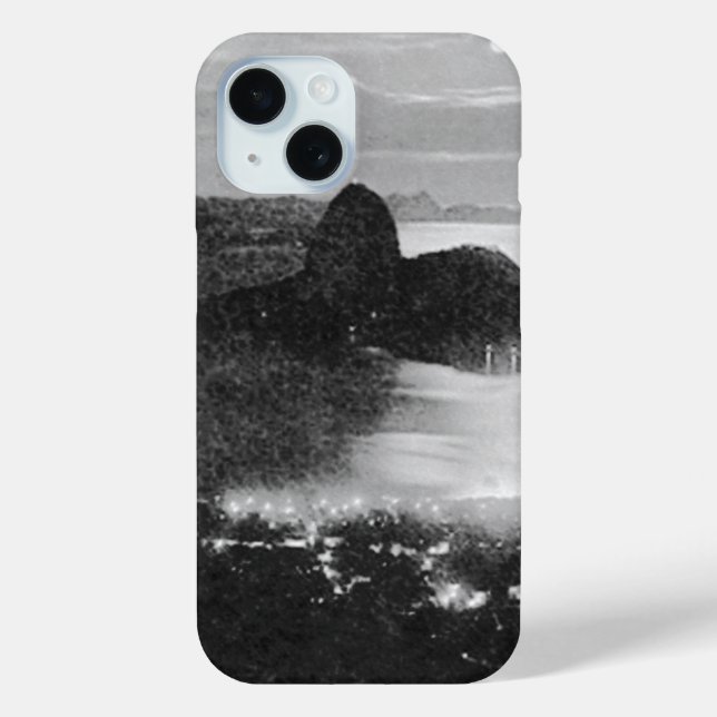 Funda De Case-Mate Para iPhone Blanco y negro - Río - Brasil (Reverso )