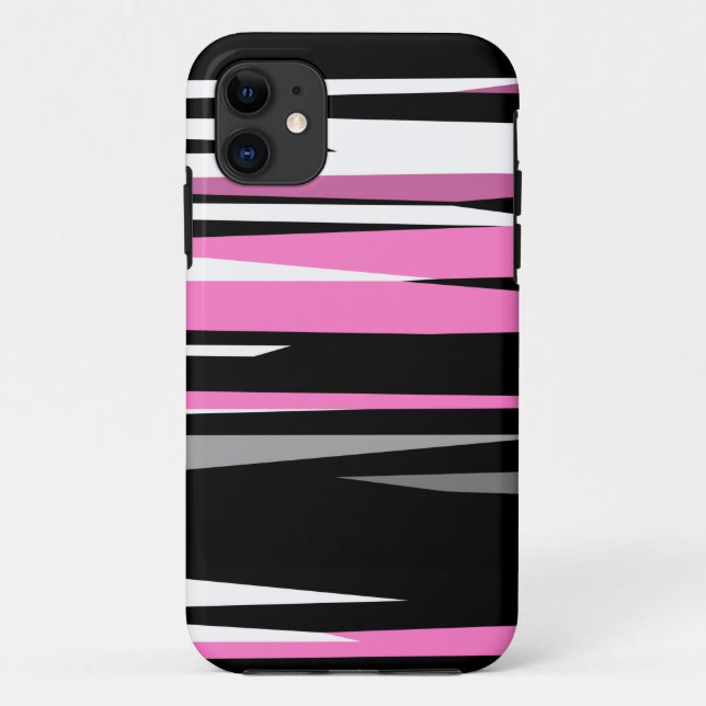 Funda De Case-Mate Para iPhone Blanco y negro rosa (Reverso)