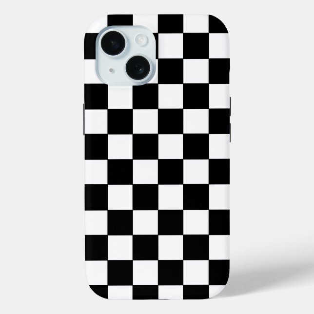 Funda De Case-Mate Para iPhone Blanco y negro verificados (Reverso )