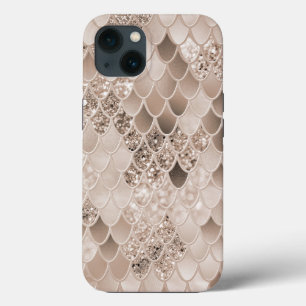 Funda Para iPhone 13 Blanda Beige Marrón Sirena Escales Glam 1