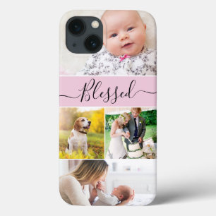 Funda Para iPhone 13 Blessed Family Photo Mom Recuerdos Pink