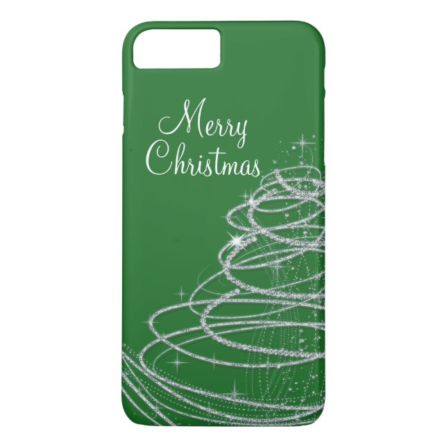 Funda De Case-Mate Para iPhone Bling árbol de Navidad (Reverso)