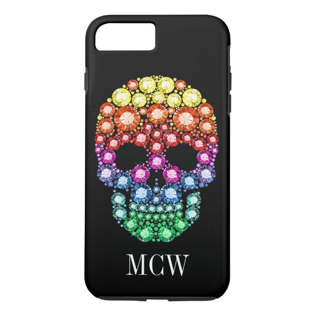 Funda De Case-Mate Para iPhone Bling Bling - Skull Jewel "Images" iPhone 7 Funda (Reverso)