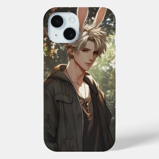 Funda De Case-Mate Para iPhone Blond Anime Bunny Boy (Reverso )