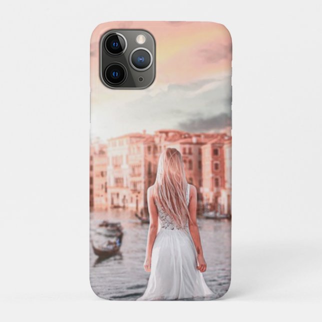 Funda De Case-Mate Para iPhone Blondie En La Venecia Romántica (Reverso)