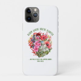 Funda Para iPhone 11 Pro BLOOM cristiano DONDE ESTÁS PLANTADO Floral