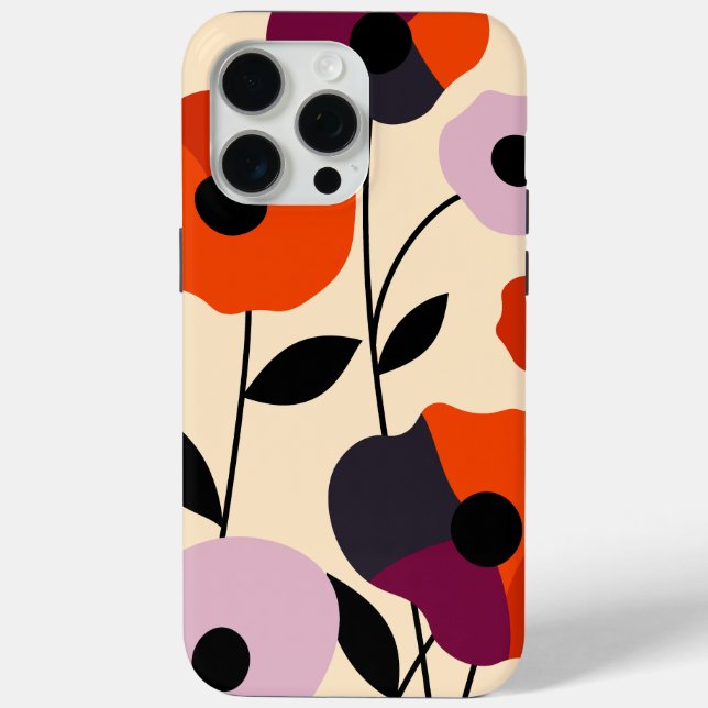 Funda De Case-Mate Para iPhone Bloom mínimo de amapola (Reverso )