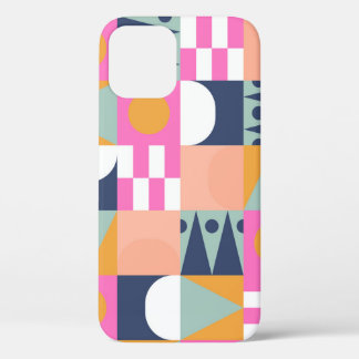 Funda Para iPhone 12 Bloque de color africano, patrón geométrico.