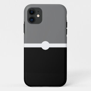 Funda Para iPhone 11 Bloque de color blanco negro gris profesional mode