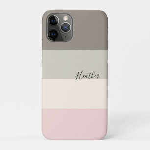 Funda Para iPhone 11 Pro Bloque de color de crema de tonos rosa personaliza