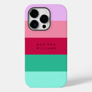 Funda Para iPhone 14 Pro De Case-Mate Bloque de color Raya Horizontal Viva Magenta Prima