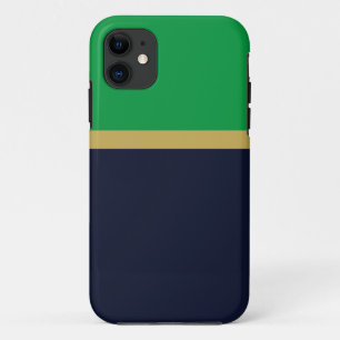 Funda Para iPhone 11 Bloque de color verde azul marino profesional mode
