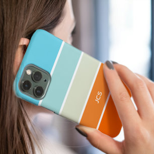 Funda Para iPhone 14 De Case-Mate Bloque de color verde Naranja turquesa moderno
