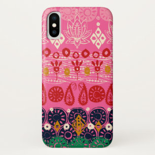Funda Para iPhone X bloque loto rosa