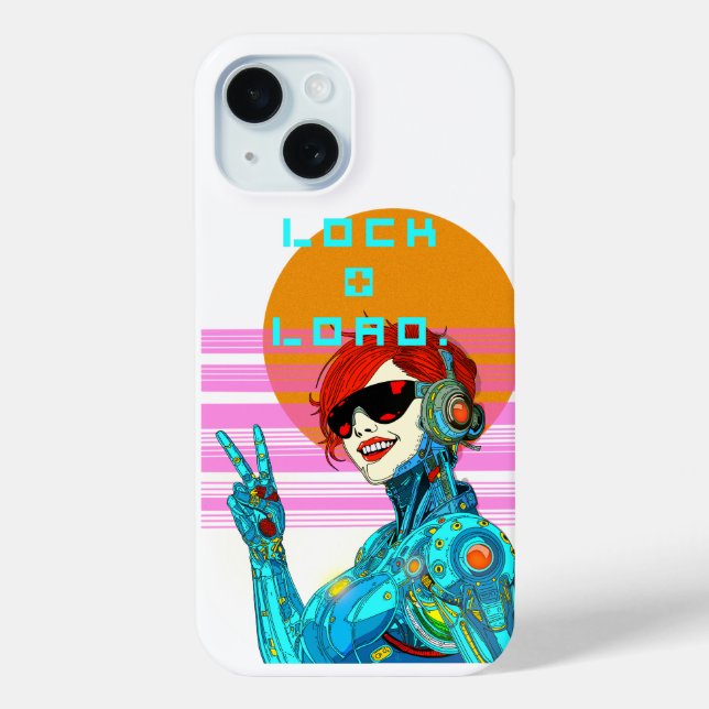 Funda De Case-Mate Para iPhone Bloquear + cargar - Vibe Cyberpunk (Reverso )