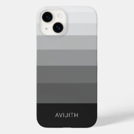 Funda Para iPhone 14 De Case-Mate Bloques de color de moda negro gris letreros perso