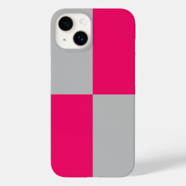 Funda Para iPhone 14 De Case-Mate Bloques de color rosa y gris calientes