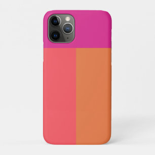 Funda Para iPhone 11 Pro Bloques De Color Rosado Y Naranja Caliente